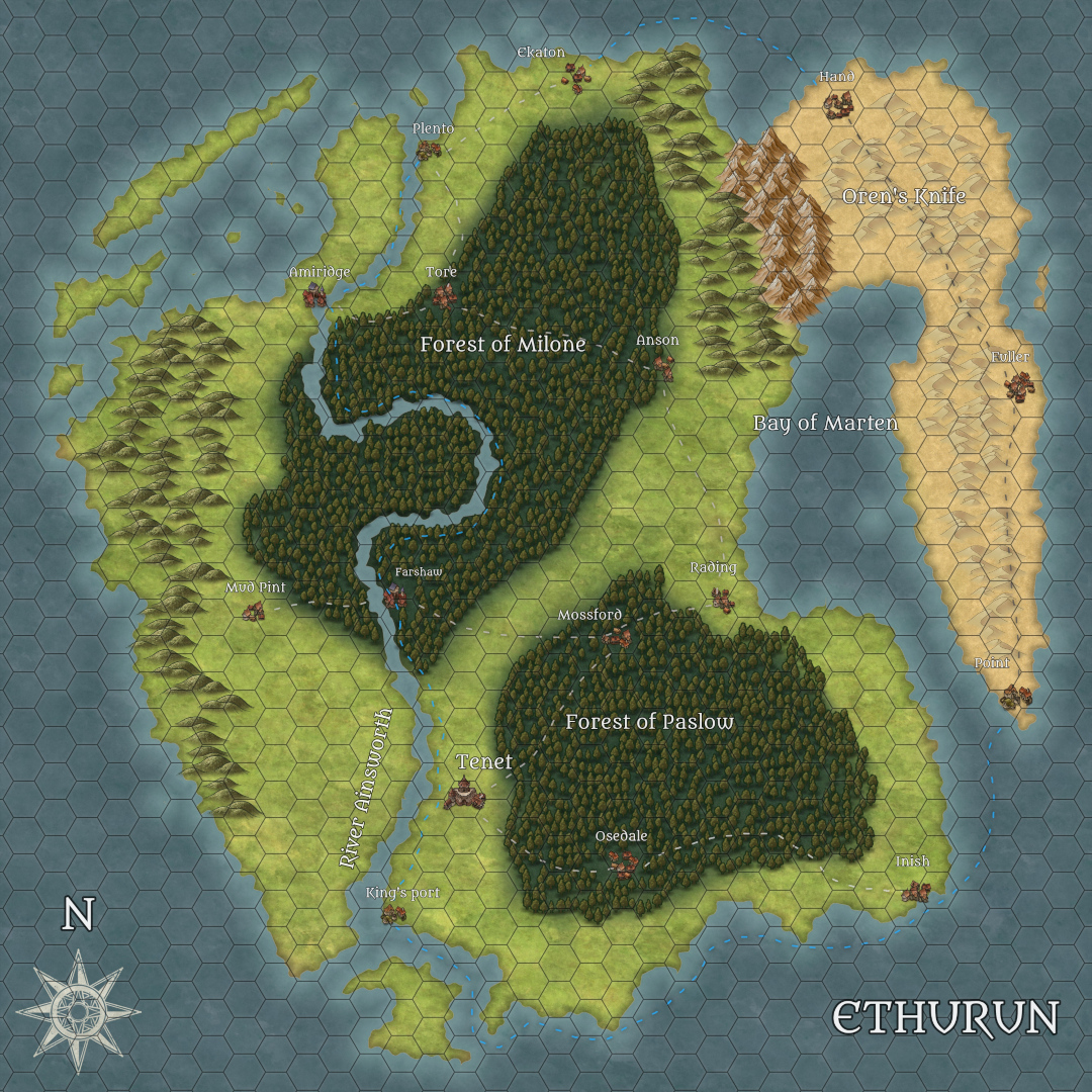 The continent of Ethurun